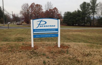 Parasense outdoor posted sign