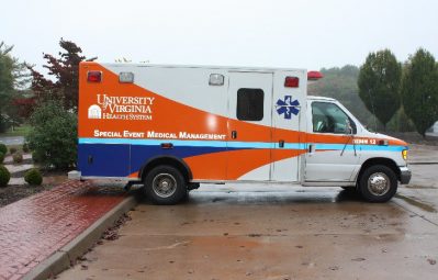 UVA Ambulance partial wrap full color print